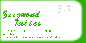 zsigmond kulics business card